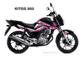 Adesivo Kit Personalizado Rosa Com Branco Cg 160 Fan Ano 20 Adesivo Kit Personalizado Rosa Com Branco Cg 160 Fan Ano 20
