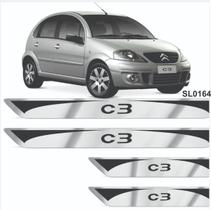Adesivo Kit Soleira Citroen C3 Protetora Resinada 04/19