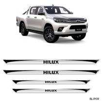 Adesivo Kit Soleira Resinada Escovado Toyota Hilux 2006-2018