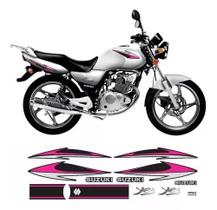 Adesivo Kit Suzuki Yes 125 Faixas Rosa E Gravata Adesivo Kit Suzuki Yes 125 Faixas Rosa E Gravata