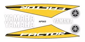 Adesivo Lateral Factor 125 2014 Yamaha Amarelo