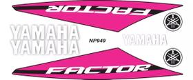 Adesivo Lateral Factor 125 2014 Yamaha Rosa