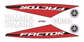Adesivo Lateral Factor 125 2014 Yamaha Vermelho