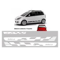 Adesivo Lateral Fiat Idea Fg1 E Traseira Kit Faixa Fita