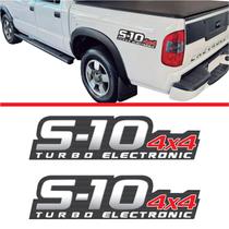 Adesivo Lateral S10 4x4 Turbo Electronic 2 Unidades vermelho