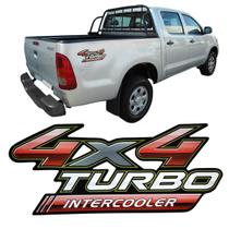 Adesivo Lateral Traseiro Hilux 4x4 Turbo Intercooler Diadema