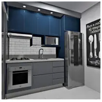 Adesivo Lavável Azul Petróleo Vinílico Para Móveis - 1m X 61