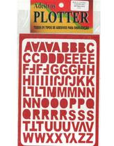 ADESIVO LETRAS N 2 A AO Z - na cor vermelho PLOTTER