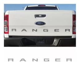 Adesivo Letreiro Tampa Traseira Cinza Ford Ranger 2017 Rgr13