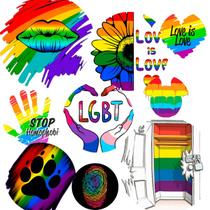 Adesivo lgbt cartela de adesivos lgbtqi+ stickers orgulho gay adesivos igualdade empoderamento parada pride carro moto caderno notebook vidro parede - JL COMUNICAÇÃO VISUAL