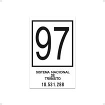Adesivo Licenciamento 97 Selo Branco Interno Parabrisa