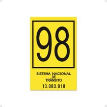 Adesivo Licenciamento 98 Selo Parabrisa Interno Amarelo