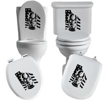 Adesivo linha herois 2 vaso sanitário privada caixa acoplada descarga azulejo box vidro superficie l