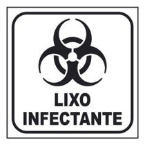 Adesivo Lixo Infectante 1 Unidade 12x12cm Adesivo Lixo Infectante 1 Unidade 12x12cm