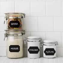 Adesivo Lousa Etiquetas Para Potes 33 Unidades 7X4Cm Adesivo Lousa Etiquetas Para Potes 33 Unidades 7X4Cm