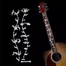 Adesivo Marcador De Escala Prata Floral Para Violão/guitarra Adesivo Marcador De Escala Prata Floral Para Violão/guitarra