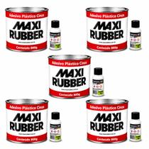 Adesivo Massa Plástica Cinza Funilaria Maxi Rubber 800g 5UN Adesivo Massa Plástica Cinza Funilaria Maxi Rubber 800g 5UN
