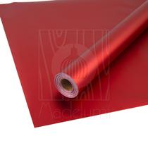 Adesivo Metalizado Decorativo Plástico Vermelho 45cm X 10m