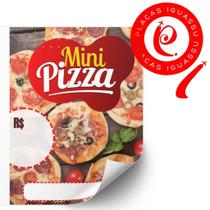 Adesivo Mini Pizza Ref: 1 SEM PERSONALIZAÇÃO Não mancha / desbota Sol e chuva