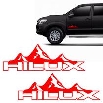 Adesivo Montanha Toyota Hilux 2012/ Emblema Lateral Vermelho