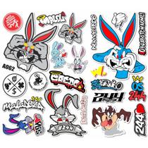 Adesivo Moto Coelho 244 Pernalonga Super Cartela Bike Carro