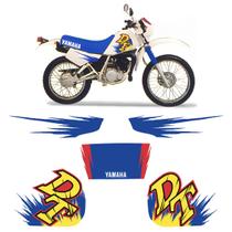 Adesivo Moto Yamaha Dt 180 1996 Faixa Vermelho/azul Completo