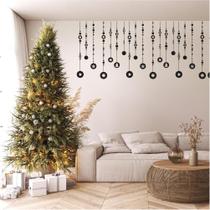 Adesivo Natalino Parede Guirlanda Festiva Autocolante Adesivo Natalino Parede Guirlanda Festiva Autocolante