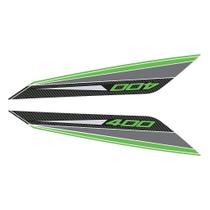 Adesivo Ninja 400 2019/20 Compatível Lateral Rabeta Resinado - Protetor Tank Pad Adesivo Ninja 400 2019/20 Compatível Lateral Rabeta Resinado - Protetor Tank Pad