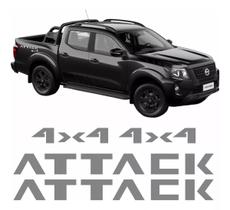 Adesivo Nissan Frontier Attack 4x4 2023 Cinza Claro