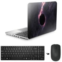 Adesivo Notebook 14" Buraco/Tecl/Mouse Preto