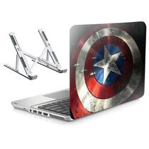 Adesivo Notebook 15" Capitão America e Suporte