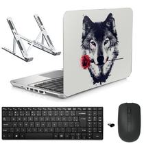 Adesivo Notebook 15" Lobo/Sup/Tecl/Mouse Preto