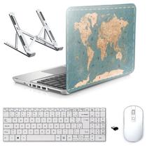 Adesivo Notebook 15" Mapa Atlas/Sup/Tecl/Mouse Branco