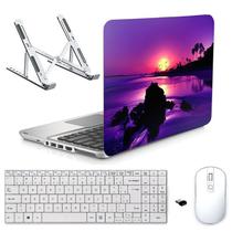 Adesivo Notebook 15" Por do Sol/Sup/Tecl/Mouse Branco