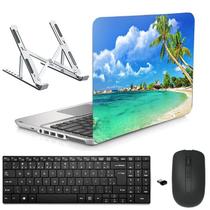 Adesivo Notebook 15" Praia 1/Sup/Tecl/Mouse Preto