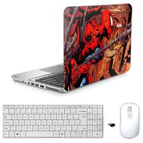 Adesivo Notebook 15" Wide Homem Aranha Tecld Mou Branco