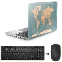 Adesivo Notebook 15,6" Mapa/Tecl/Mouse Preto