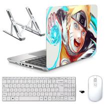 Adesivo Notebook 15,6" Naruto/Sup/Tecl/Mouse Branco