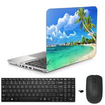 Adesivo Notebook 15,6" Praia 1/Tecl/Mouse Preto