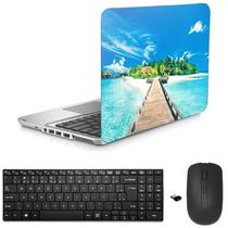 Adesivo Notebook 15,6" Praia 2/Tecl/Mouse Preto