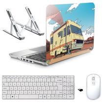 Adesivo Notebook 17" Breaking Bad/Sup/Tecl/Mouse Branco