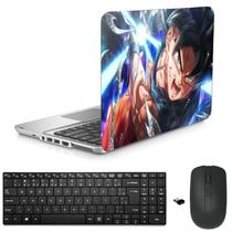 Adesivo Notebook 17" DBZ/Tecl/Mouse Preto