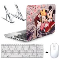 Adesivo Notebook 17" Minnie Mickey/Sup/Tecl/Mouse Branco