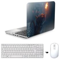 Adesivo Notebook Asus 14" Gato D2 Tecld Mou Branco