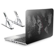 Adesivo Notebook Asus 14" Mapa Mundi e Suporte