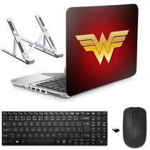 Adesivo Notebook Asus 14" Mulher/Sup/Tecl/Mou Preto