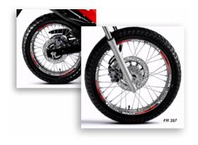 Adesivo Nxr 160 Bros Kit Para Aro 19/17 - Fr397 Adesivo Nxr 160 Bros Kit Para Aro 19/17 - Fr397