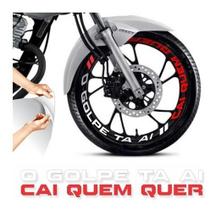 Adesivo O Golpe Tá Aí, Cai Q Quer Cg160 Ploter De Roda Gg