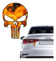 Adesivo O Justiceiro 3D Resinado Auto Relevo Fogo Adesivo O Justiceiro 3D Resinado Auto Relevo Fogo