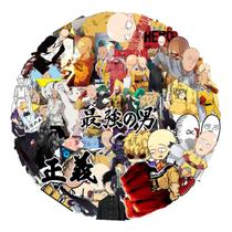 Adesivo One Punch Man Anime Vinil PVC impermeável, pacote de 57 unidades